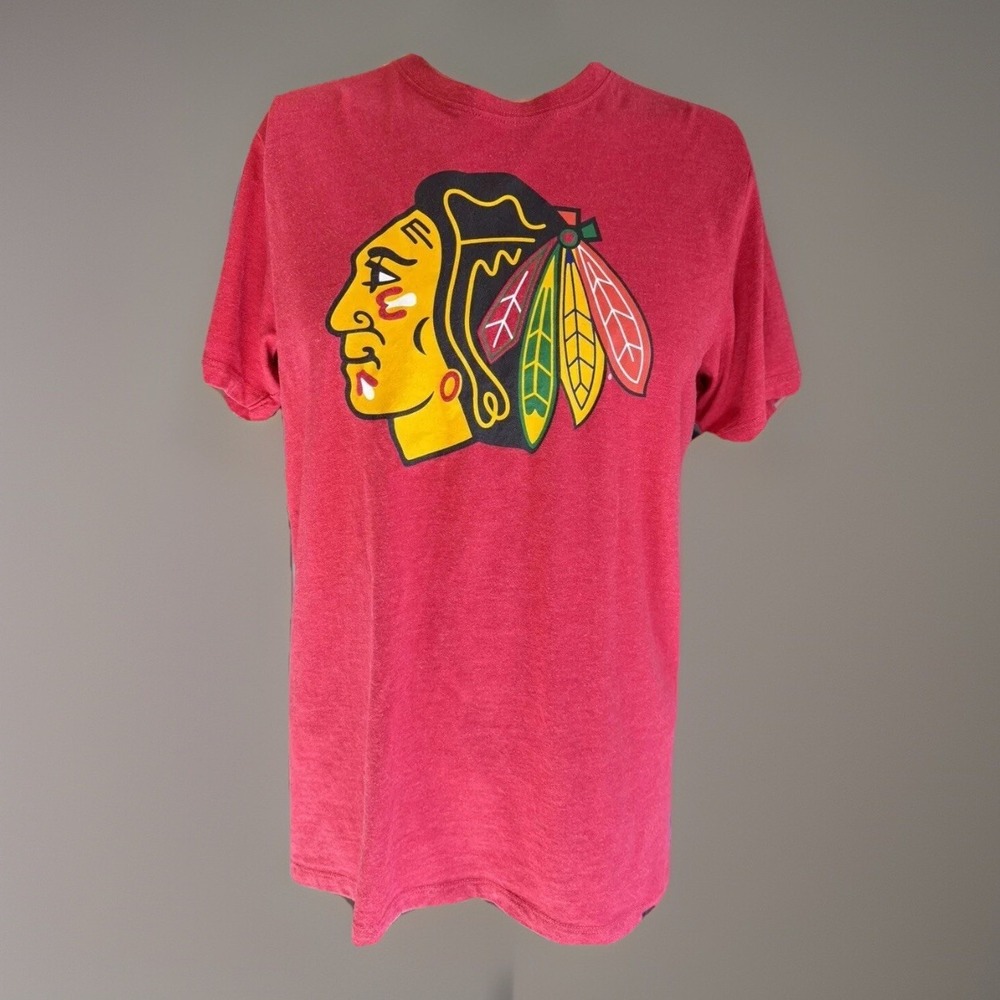 Chicago Blackhawks Mens Shirt M  '47 Red Short Sleeve NHL Hockey Team Fan Retro